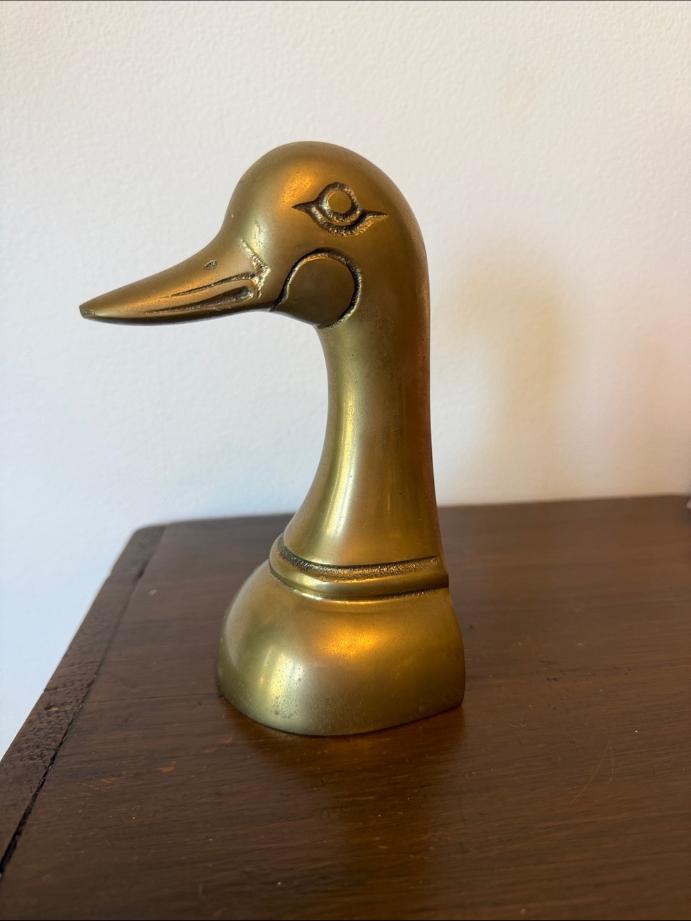 Brass Duck Head Book End